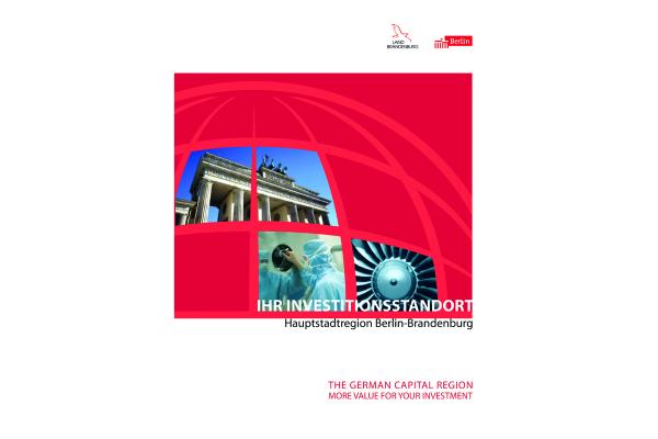Bild Deckblatt Broschüre "Ihr Investitionsstandort Hauptstadtregion Berlin-Brandenburg" 2006