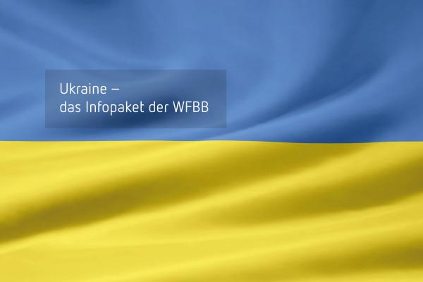Ukraine Flagge mit Text